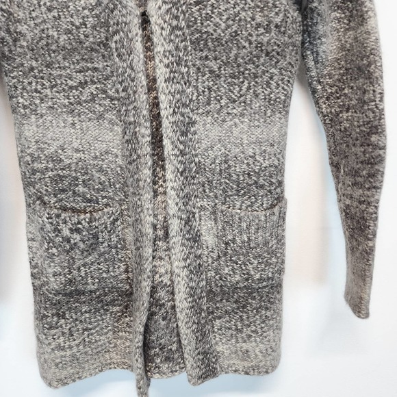 Banana Republic Alpaca Cardigan Womens XS Gray Hooded Long Sleeve Wool Pockets - Picture 6 of 15